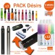 Pack EVOD TWIST 900mAh + 3 clearomizers au choix + 12 e-liquide toutes saveurs